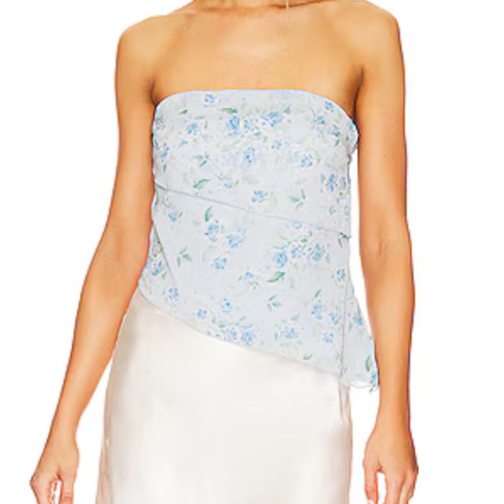 Asymmetrical Strapless Top
